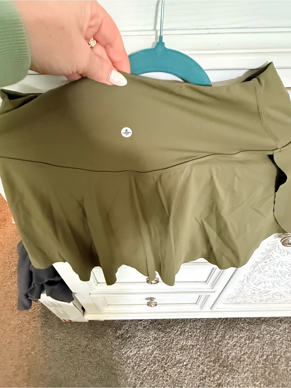 HALARA Olive Athletic Skort with Subtle Logo